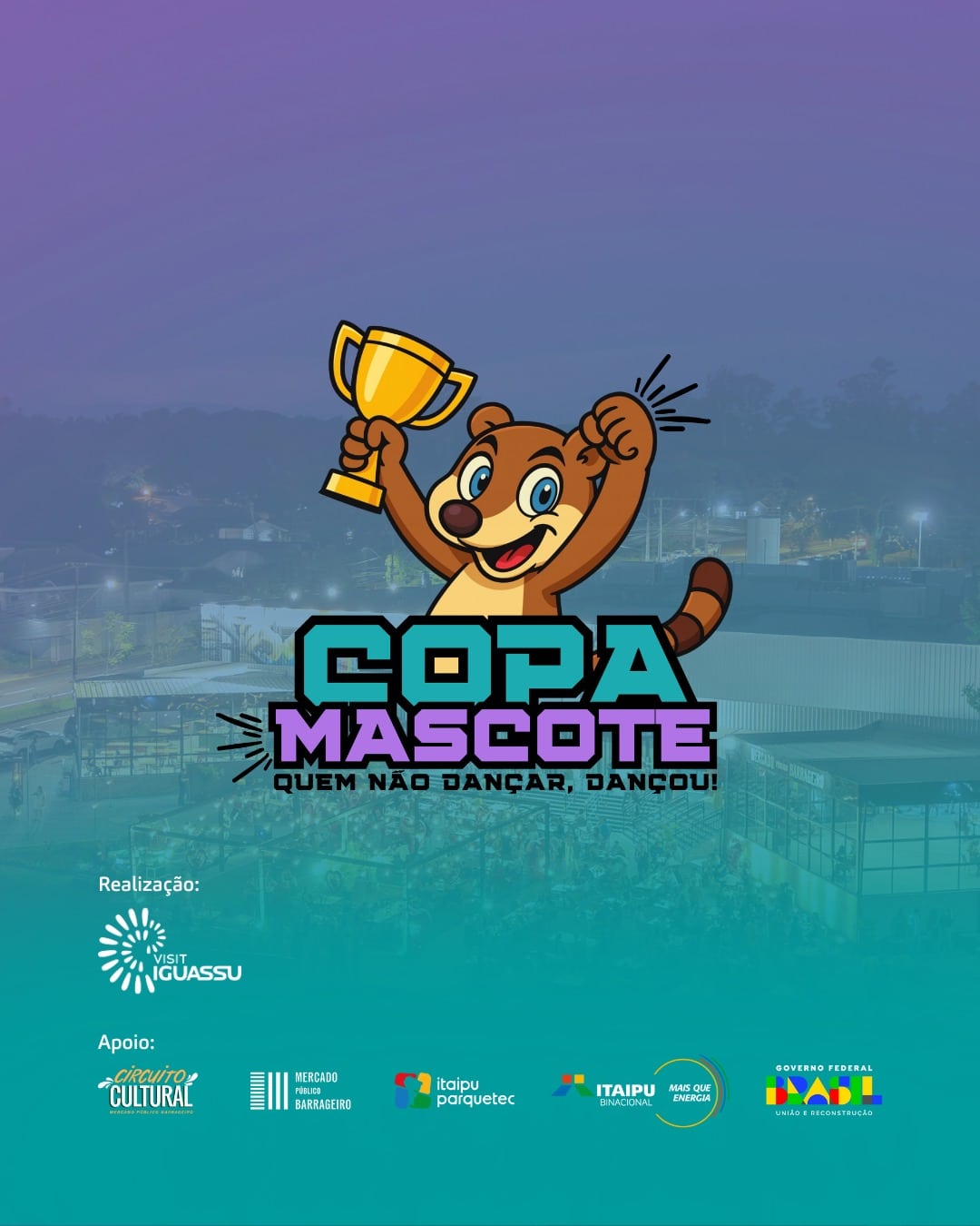 Copa Mascote promete agitar Foz do Iguaçu com música, dança e muito carisma